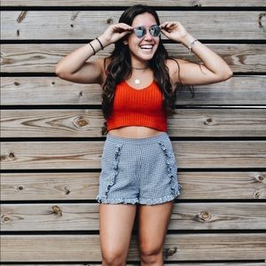 Top shop gingham shorts