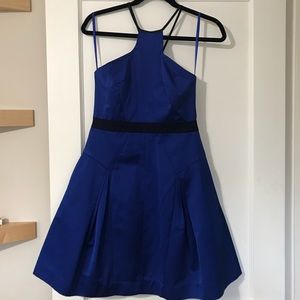 Milly royal blue satin cocktail dress w/ pockets