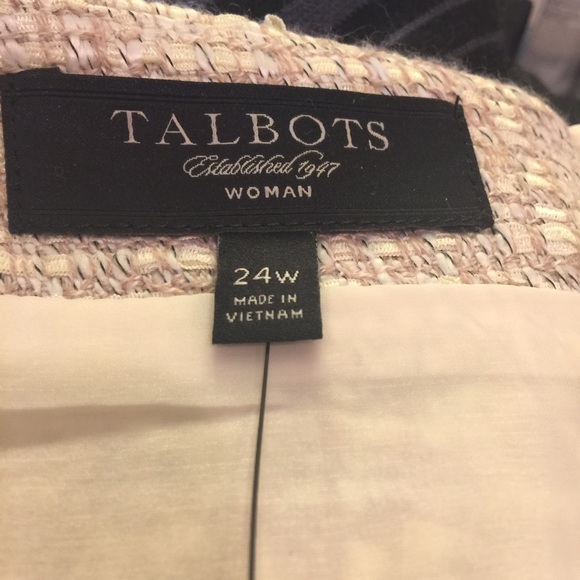 NWT Talbots Beige Tweed Skirt - Picture 5 of 5