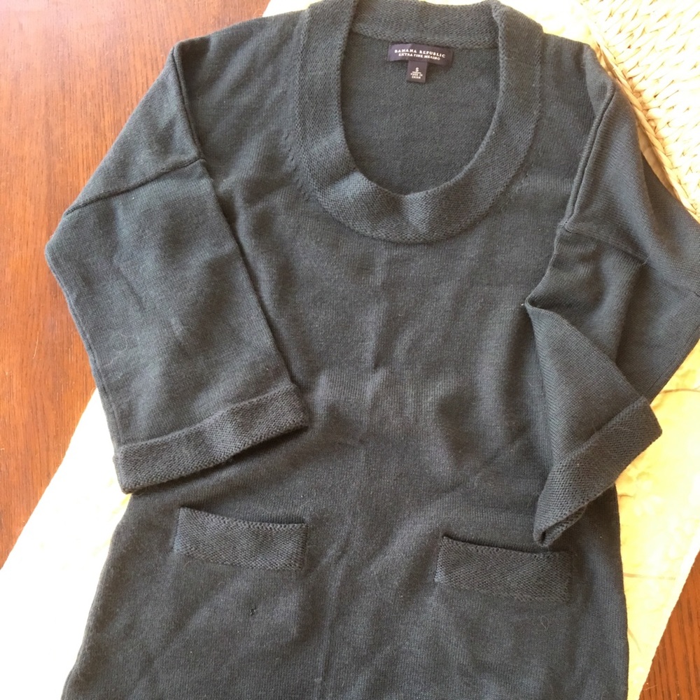Dark green sweater dress Banana Republic