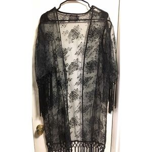 🥀🌘🌑Black sheer kimono-style open front 🌑🌒🥀