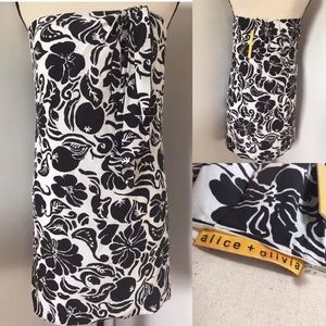 New Alice + Olivia Silk Strapless Dress Jayden