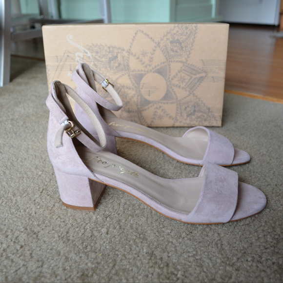 FREE PEOPLE Block Heel Suede Sandal - Picture 2 of 8