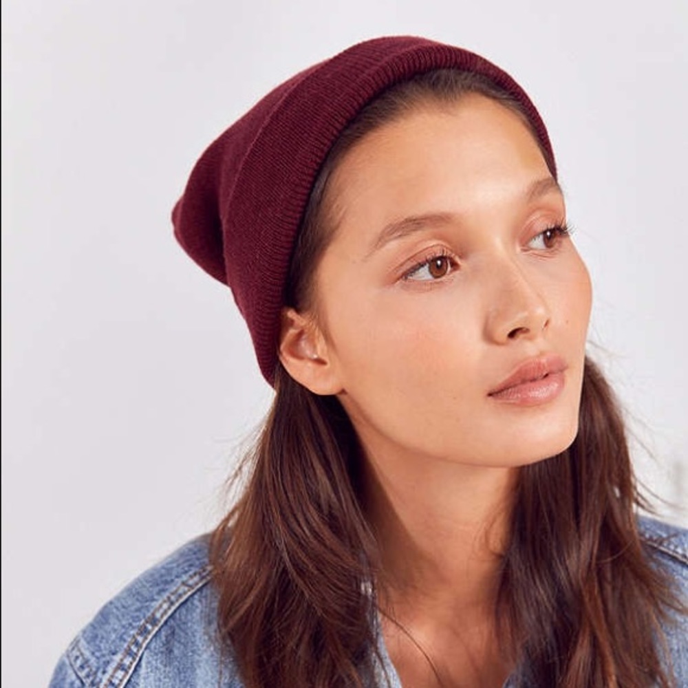 Burgundy Beanie Winter Hat