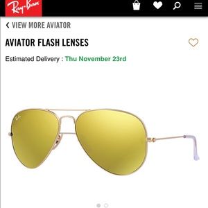 Ray Ban Aviator Flash Lenses