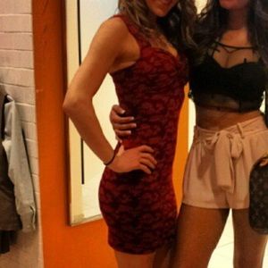 Candies size XS red fitted mini dress