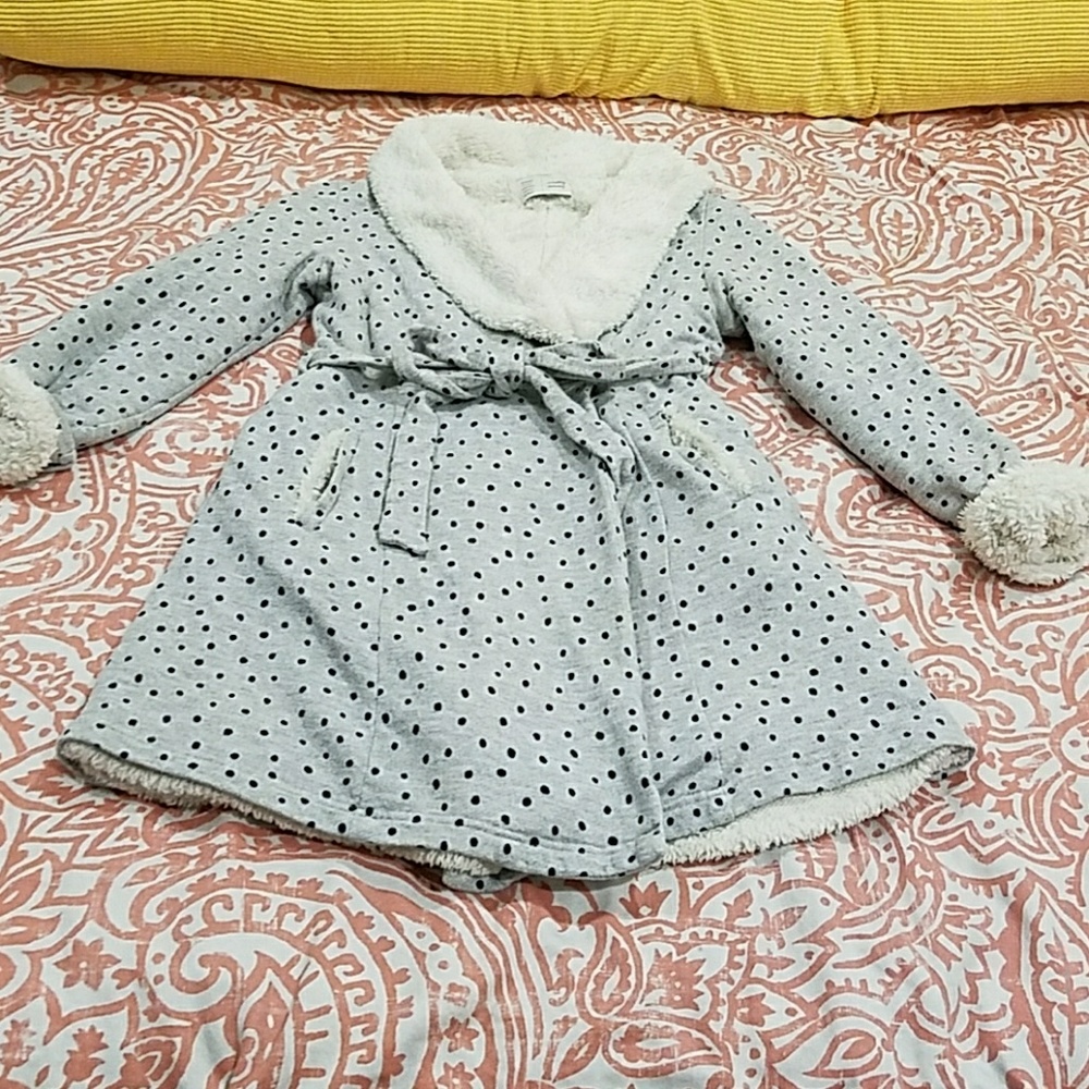 FINAL SALE! ANTHROPOLOGIE FLEECE BATH ROBE KIMONO - Picture 2 of 7