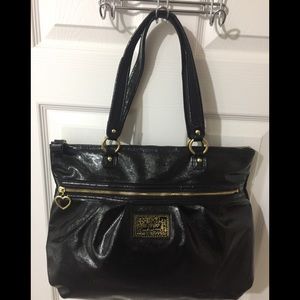 Coach Black Patent Leather Handbag