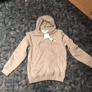 Comme des garcons mens hoodie gold heart, size L