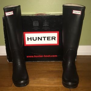 Tall Black Hunter Boots