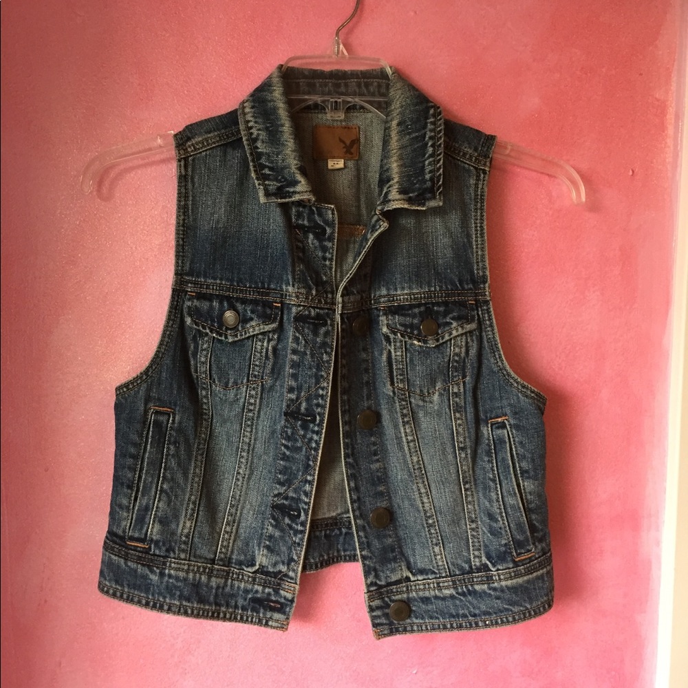 American Eagle Denim Vest