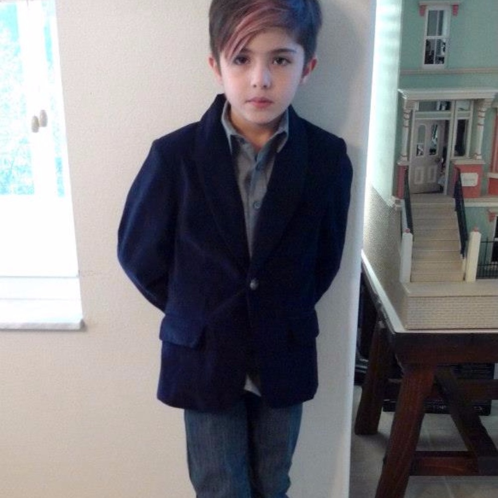 La Miniatura Boys Velvet Jacket Royal Blue Sz 8