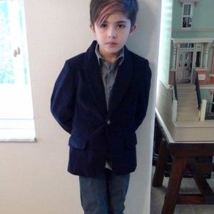 La Miniatura Boys Velvet Jacket Royal Blue Sz 8