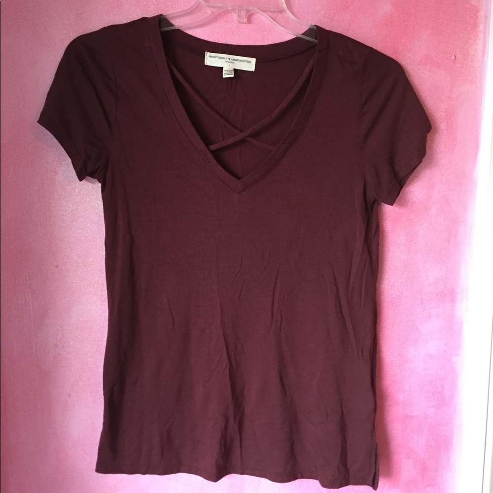 Project Social T Maroon Shirt