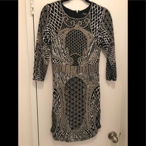 GORGEOUS Parker Black beaded dress size 6