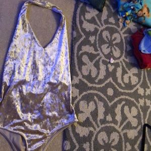 Velvet body suit
