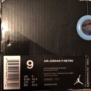Air Jordan Retro 11 Legend Blue/ NO TRADES