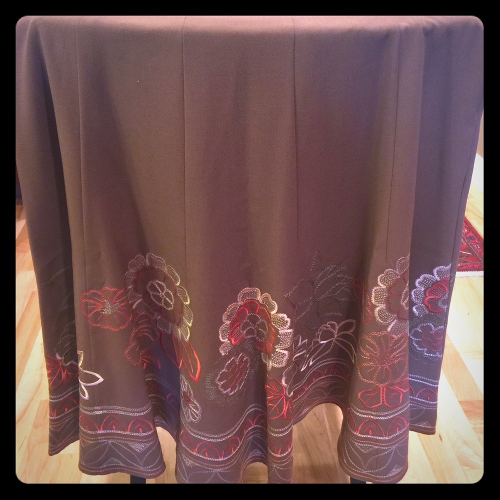 Beautiful full Skirt with Floral Embroidery