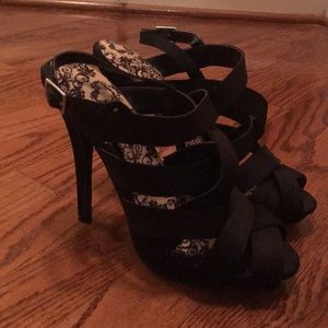 Joey strappy black pumps.