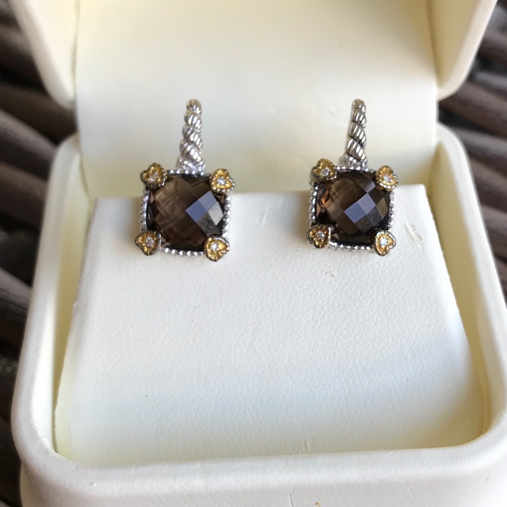 Judith Ripka Smokey Quartz Earrings