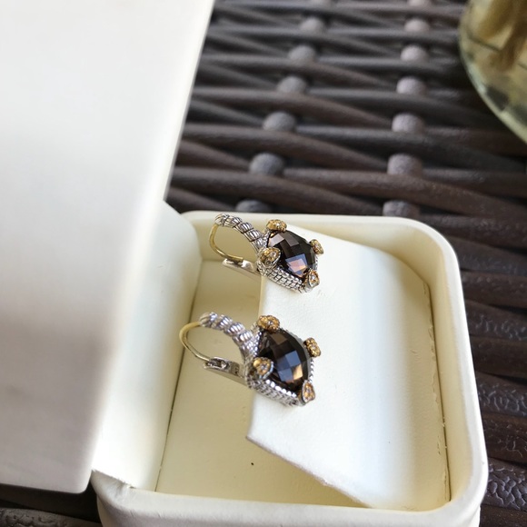 Judith Ripka Smokey Quartz Earrings - Picture 2 of 4