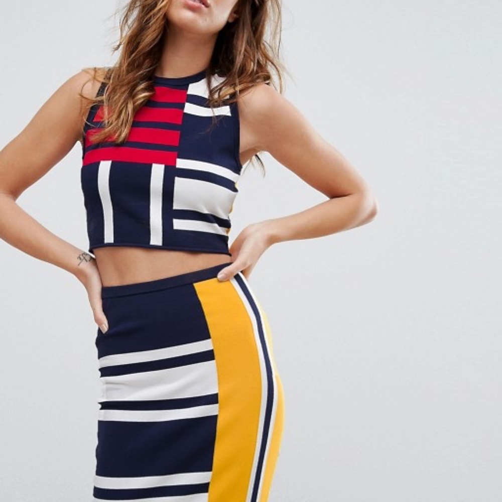 Tommy Hilfiger X Gigi Patchwork Crop Top