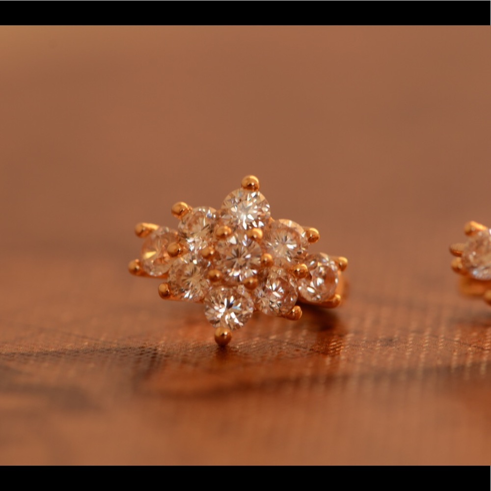 18K Gold Plated Glazing ZirconAAA Designer Earring