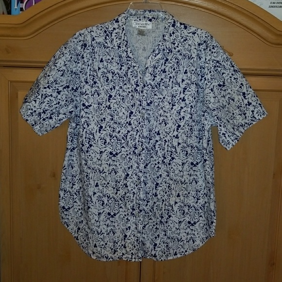 Blue and white blouse - Picture 1 of 4