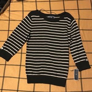 Karen Scott Silver and Black Sweater