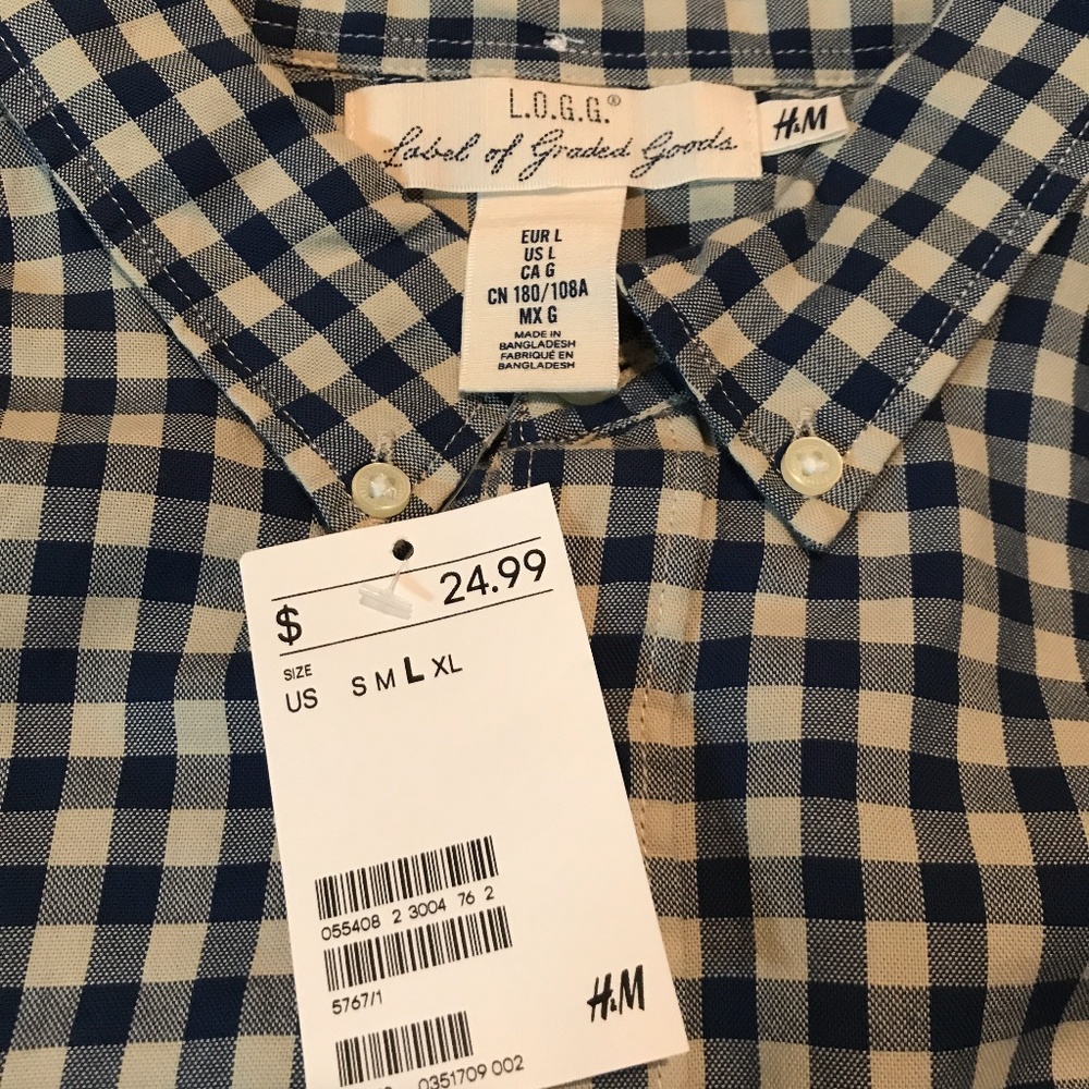 NWT L.O.G.G. H&M Long Sleeve Shirt