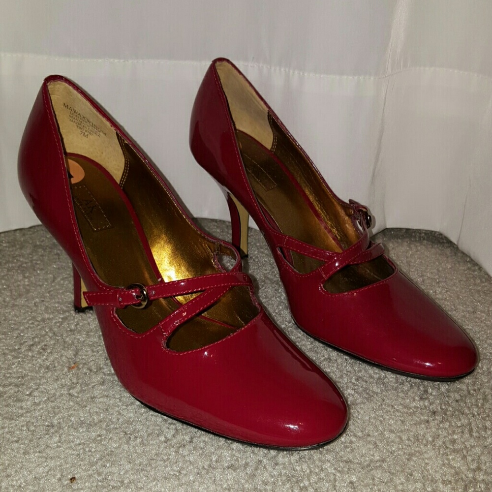 Anne Klein Red Patent Leather Pumps