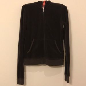 Juicy Couture rich dark brown velour jogging suit
