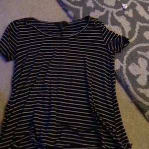 Black and light brown striped forever 21 top
