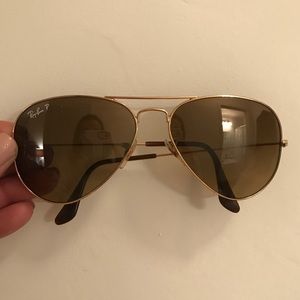 Ray-ban Aviators, Gold Frame with Brown Lenses