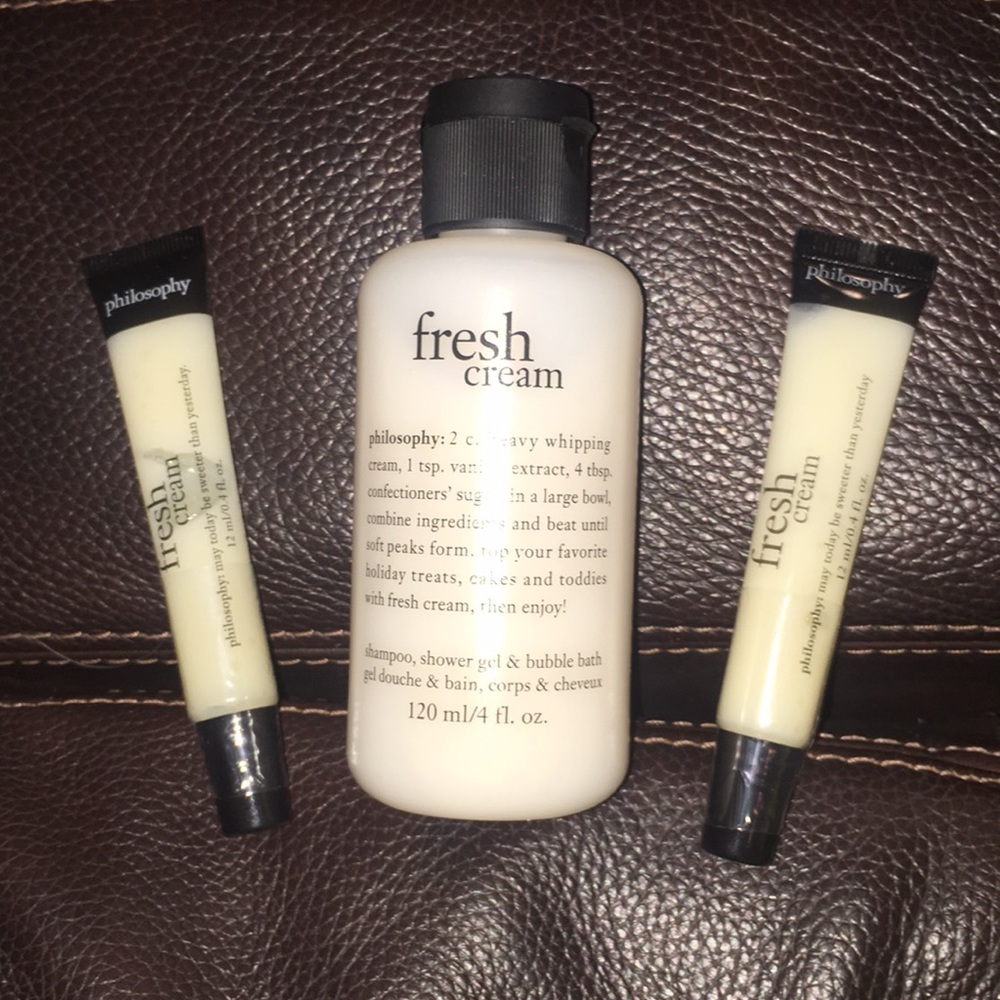 Philosophy Fresh Cream lip shine gloss & body wash