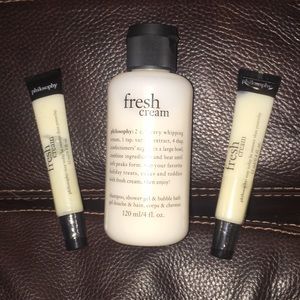 Philosophy Fresh Cream lip shine gloss & body wash