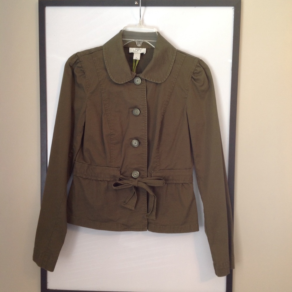 Army Green Tie Waist Jacket