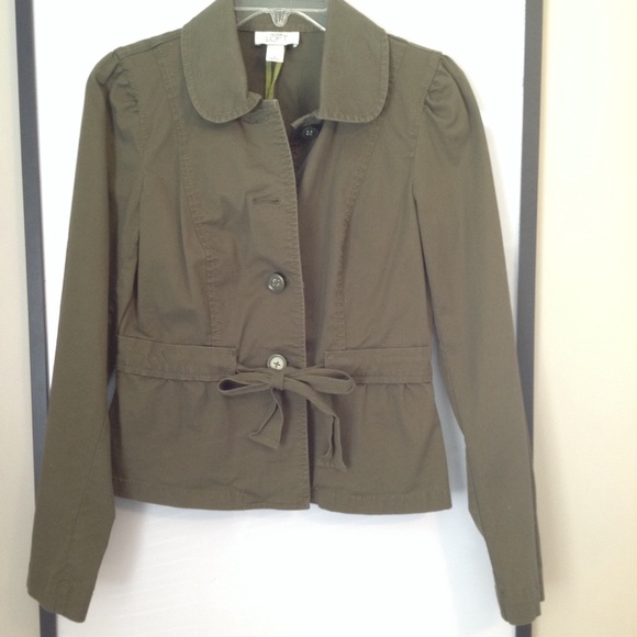Army Green Tie Waist Jacket - Picture 2 of 4