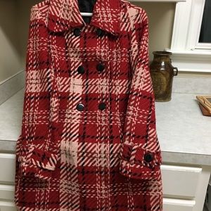 Red Plaid Pura Vita Coat