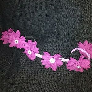 Purple floral headband
