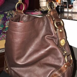 Brown leather bag