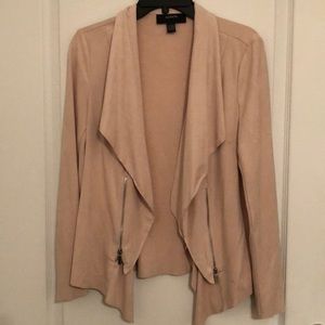 Alfani Blush Faux Suede Jacket