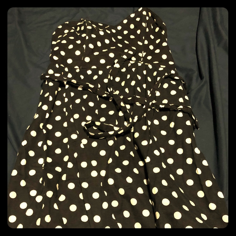 Black and white polka dot dress