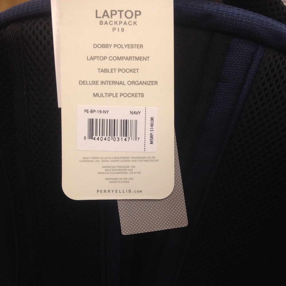 Perry Ellis Laptop Backpack - Picture 3 of 4