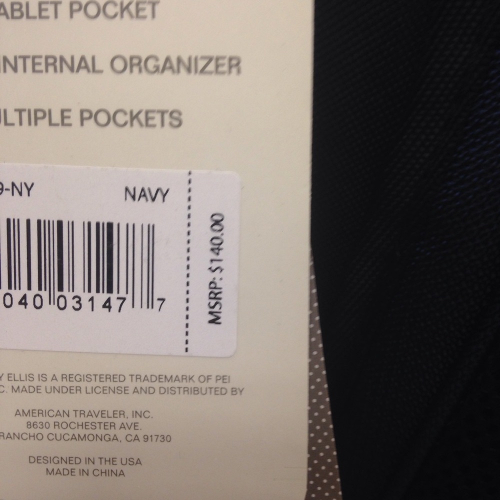 Perry Ellis Laptop Backpack - Picture 4 of 4