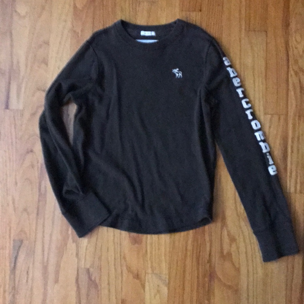 Boys Chocolate Abercrombie long sleeve shirt