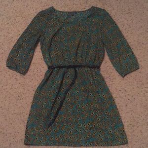 Quarter length sleeve feather dress