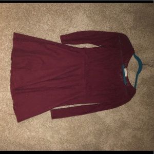 lace maroon dress