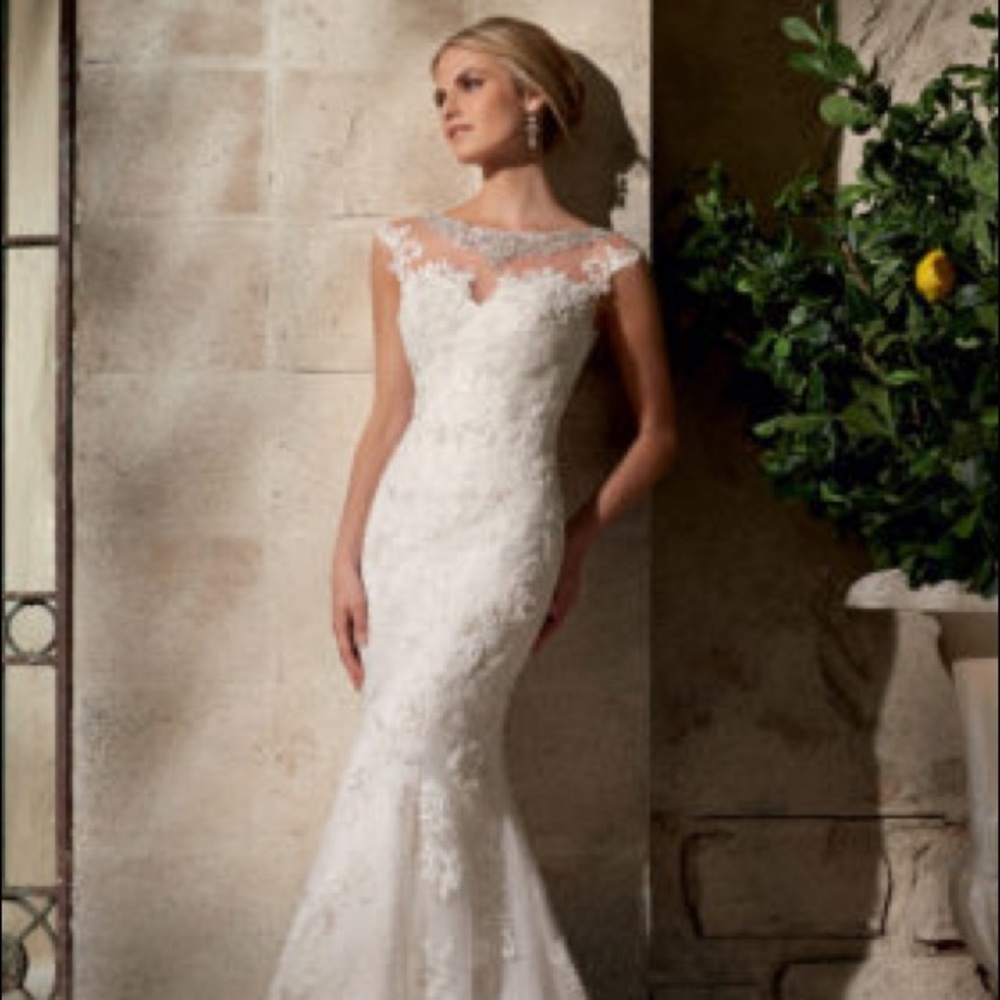 Mori Lee Bridal, Style 2702, Sz 14, Cafe/Sil, $749