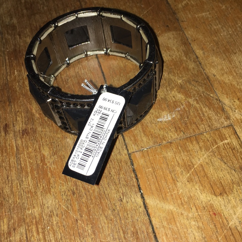 Bebe Black Square Bangle - Picture 2 of 3